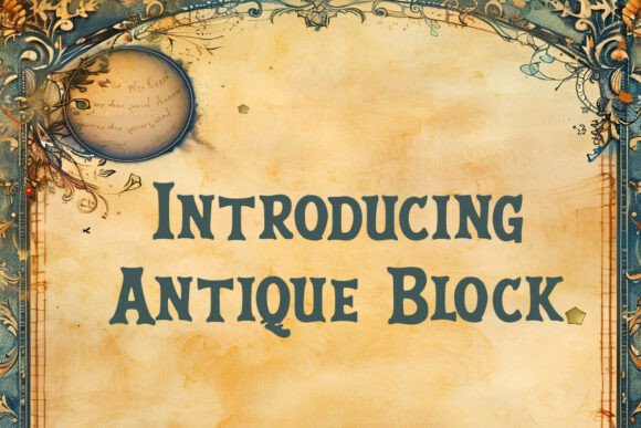 Antique Block Print: A Timeless Display Font for Editorial Design