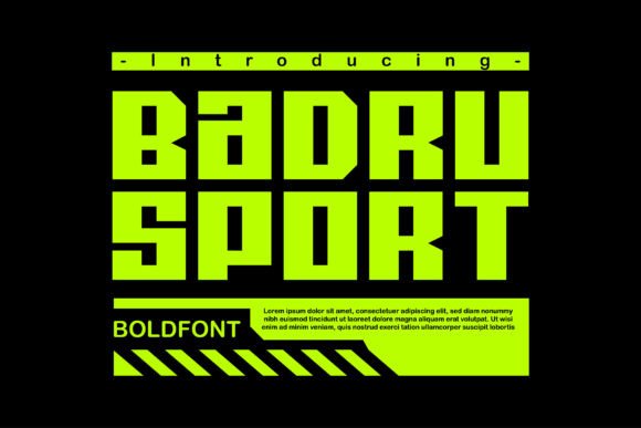 Badru Sport: A Bold Font for Dynamic Digital Branding