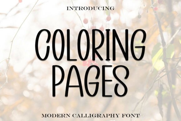 Coloring Pages: A Font That Breathes Life Into Editorial Design