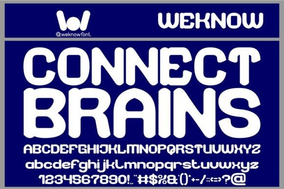 Connect Brains: A Display Font for Modern Digital Design