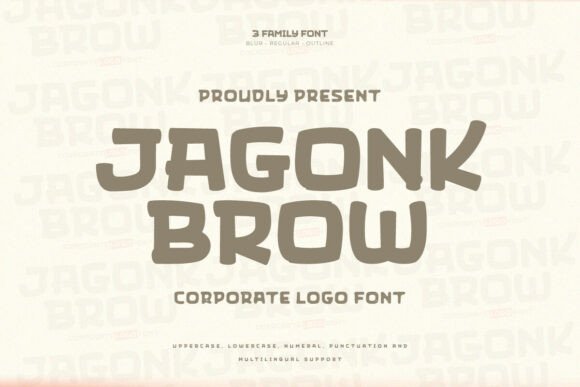 Jagonk Brow: A Bold Font for Digital Branding